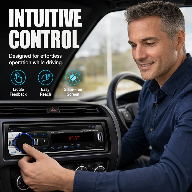 Physical control interface of Bluetooth car audio stereo