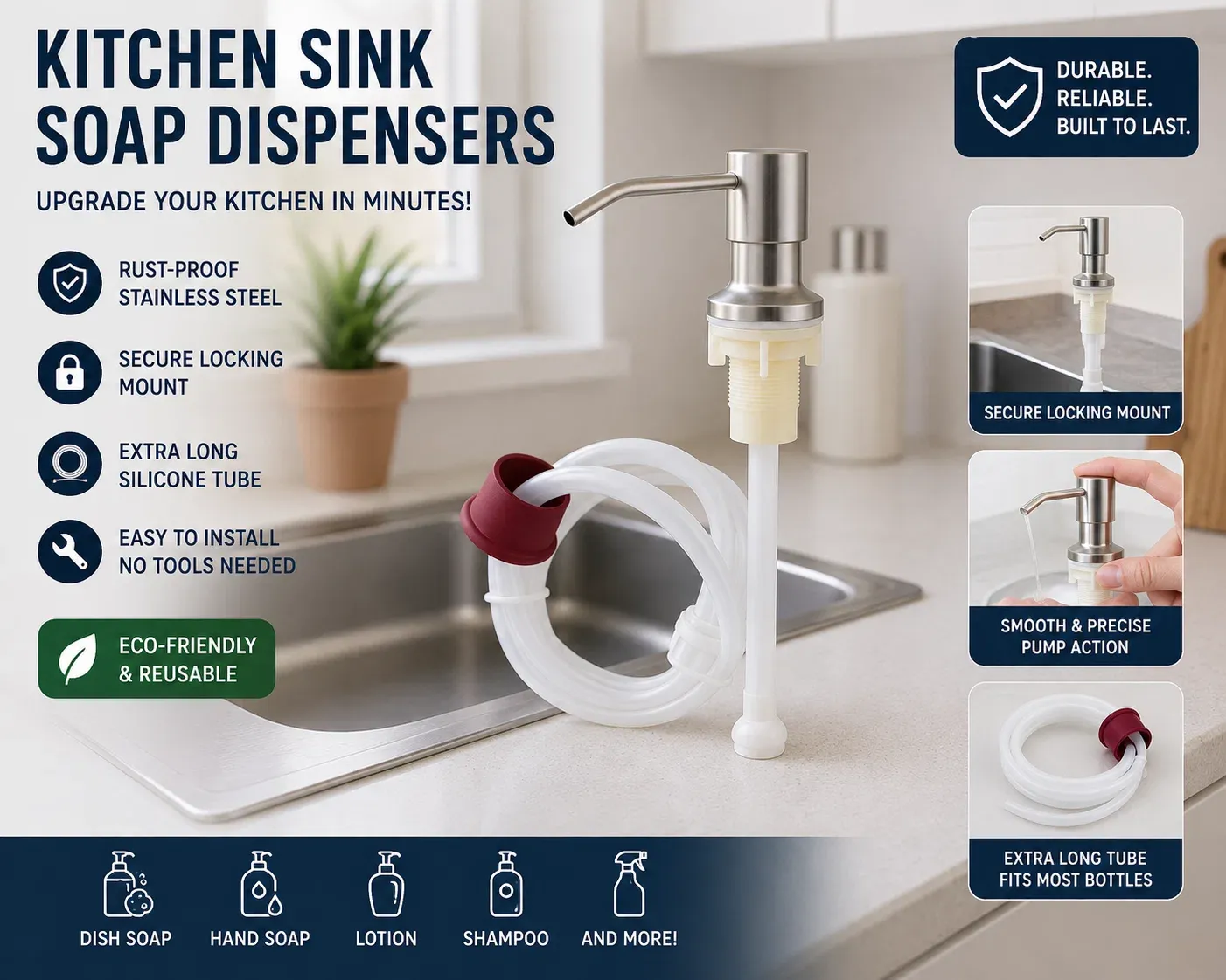 🔥🫧Kitchen Sink Soap Dispensers✨ - 1 Pc